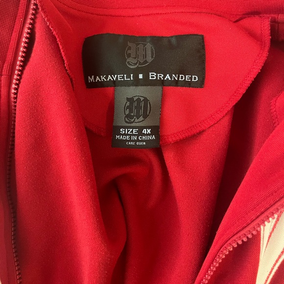 COPY - MAKAVELI BRANDED 2Pac Men's 4X Full Zip Track Jacket Sweatshirt - Picture 2 of 11